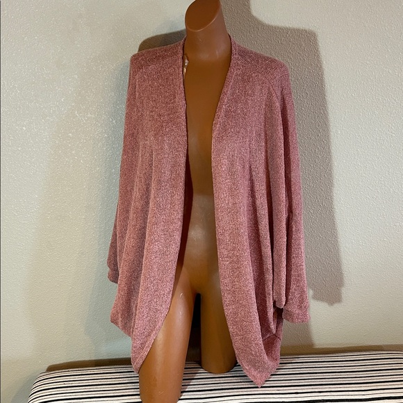 ANDREE BY UNIT Sweaters - ANDREE BY UNIT Dusty Rose Open-Front Cardigan